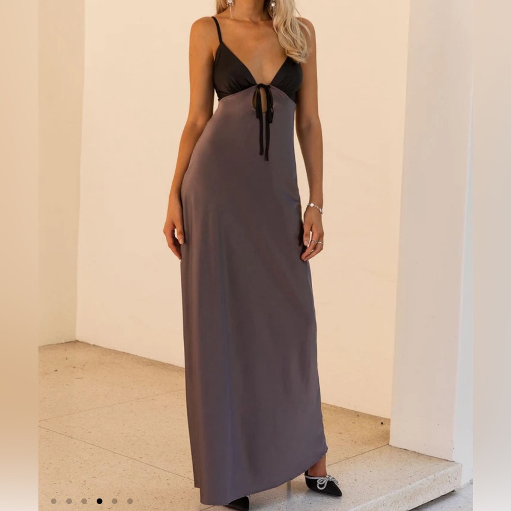 PEPPERMAYO satin maxi dress, US 6